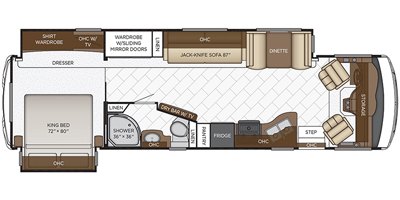 2020 Newmar Bay Star 3401 floorplan