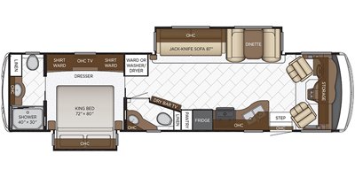 2020 Newmar Bay Star 3609 floorplan