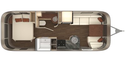 2020 Airstream International Serenity 25RB floorplan