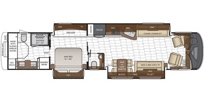 2020 Newmar London Aire 4533 floorplan