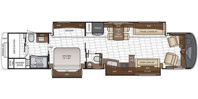 2020 Newmar London Aire 4579 floorplan