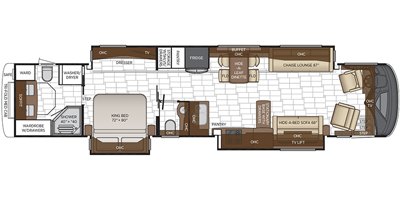 2020 Newmar London Aire 4569 floorplan