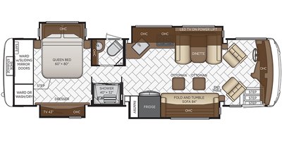 2020 Newmar New Aire 3341 floorplan