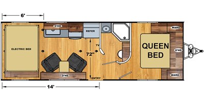 2020 Eclipse Attitude Pro Lite 23SA floorplan