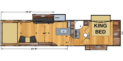 2020 Eclipse Attitude Wide Body 5th Wheel 3218 MM floorplan