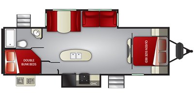 2020 Cruiser RV Shadow Cruiser Ultra-Lite SC282BHS floorplan