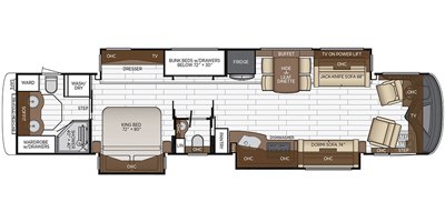 2020 Newmar Essex 4578 floorplan