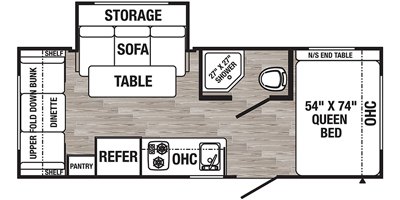 2020 Palomino Puma Ultra Lite 18RDX floorplan