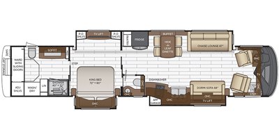 2020 Newmar King Aire 4553 floorplan