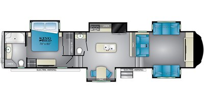 2020 Heartland Bighorn BH 3950 FL floorplan