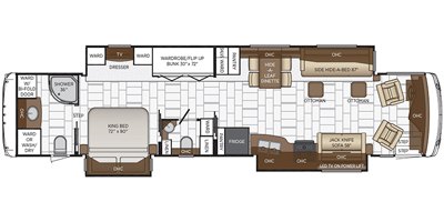 2020 Newmar Ventana 4326 floorplan