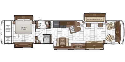 2020 Newmar Ventana 4348 floorplan