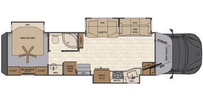 2020 Renegade Verona LE 38LDG floorplan