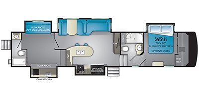 2020 Heartland ElkRidge ER 38 RSRT floorplan