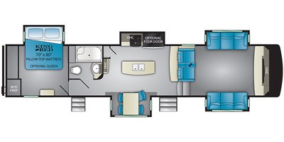 2020 Heartland ElkRidge ER 40 FLFS floorplan