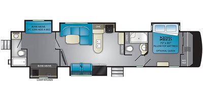 2020 Heartland ElkRidge ER 37 BHS floorplan