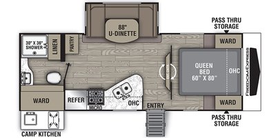 2020 Coachmen Freedom Express Ultra-Lite 231RBDS floorplan