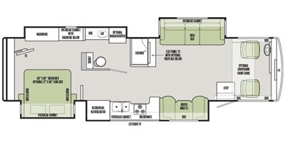 2020 Tiffin Motorhomes Open Road Allegro 34 PA floorplan