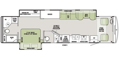 2020 Tiffin Motorhomes Open Road Allegro 36 UA floorplan