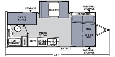 2020 Coachmen Apex Nano 193BHS floorplan