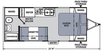 2020 Coachmen Apex Nano 187RB floorplan