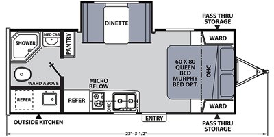 2020 Coachmen Apex Nano 203RBK floorplan