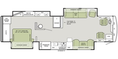 2020 Tiffin Motorhomes Allegro Red 37 PA floorplan