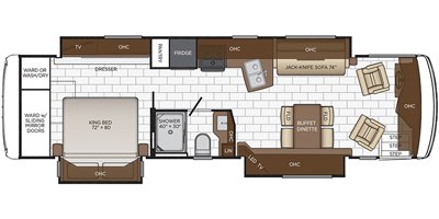 2020 Newmar Kountry Star 3426 floorplan