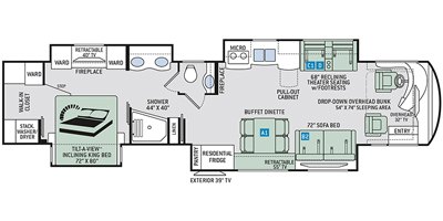 2020 Thor Motor Coach Tuscany 45JA floorplan