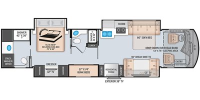 2020 Thor Motor Coach Venetian B42 floorplan