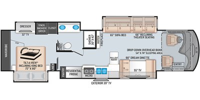 2020 Thor Motor Coach Venetian L40 floorplan