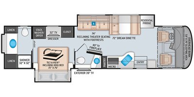 2020 Thor Motor Coach Palazzo 36.3 floorplan