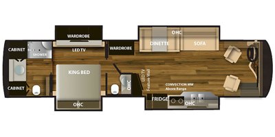 2020 NeXus RV Bentley 38B floorplan