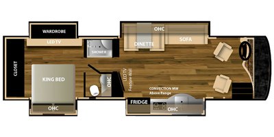 2020 NeXus RV Bentley 34B floorplan