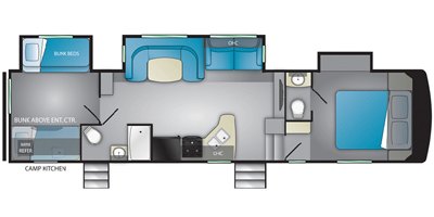 2020 Heartland Pioneer Fifth Wheel PI 327 floorplan