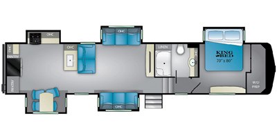 2020 Heartland Bighorn Traveler BHTR 39 RK floorplan