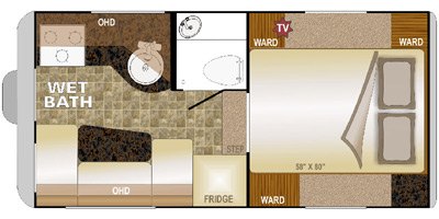 2020 Northwood Wolf Creek 840 floorplan