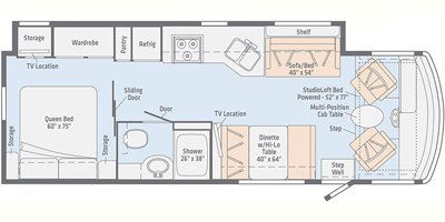 2020 Winnebago Intent 29L floorplan