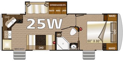 2020 Northwood Arctic Fox North Fork 25W floorplan