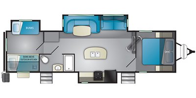 2020 Heartland Wilderness WD 3250 BS floorplan