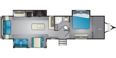 2020 Heartland Wilderness WD 3375 KL floorplan