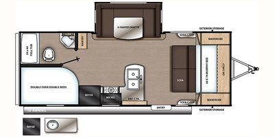 2020 Coachmen Catalina Summit Series 8 221DBSCK floorplan