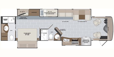 2020 Holiday Rambler Endeavor® 38N floorplan