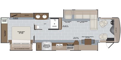 2020 Holiday Rambler Endeavor® 38F floorplan