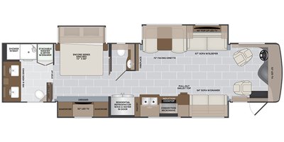 2020 Holiday Rambler Endeavor® 38W floorplan