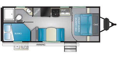 2020 Heartland Sundance Ultra-Lite SDTT 224MB floorplan