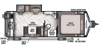 2020 East To West Alta 2350 KRK floorplan