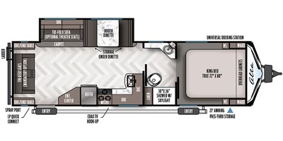 2020 East To West Alta 2850 KRL floorplan