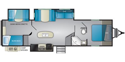 2020 Heartland Trail Runner TR 33 IKBS floorplan