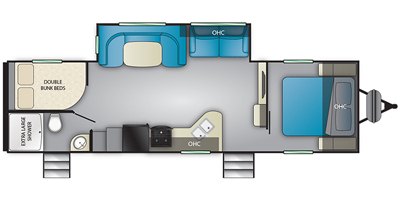 2020 Heartland Trail Runner TR 29 MSB floorplan